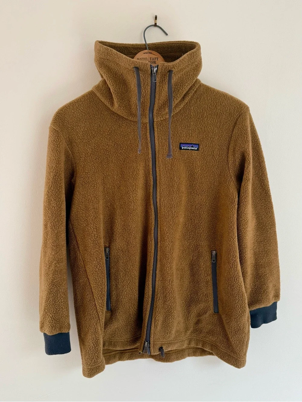 Patagonia Brown Shearling Fleece Full-Zip Fleece Jacket Size S